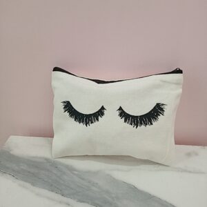 Estuche maquillaje blanco