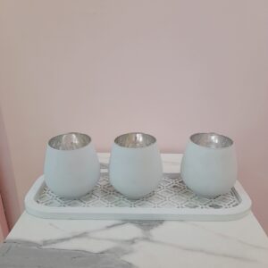 Set de 3 Piezas Plateadas