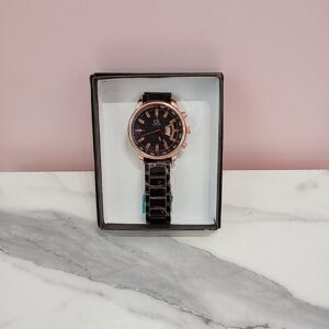 Reloj negro con bronze CK
