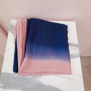 Chalina de Seda Azul y Rosada