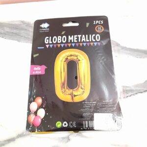 Globo aluminio dorado #0