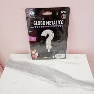Globo plata signo de pregunta