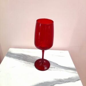 Copa de Vidrio Roja