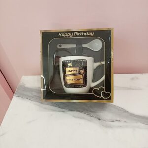 Taza blanca HAPPY BIRTHDAY