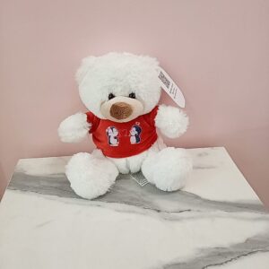 Peluche osito blanco con camiseta