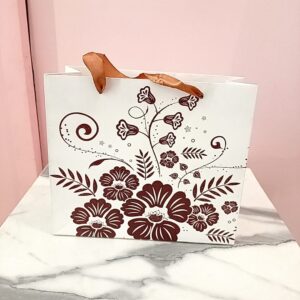 Funda de Regalo Blanca con Flores