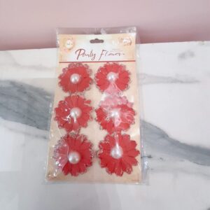 Flores Rojas con Perla