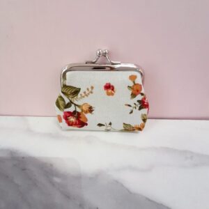 Monedero Floreado Blanco Mini