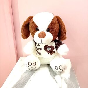 Perro Blanco con Café 30cm
