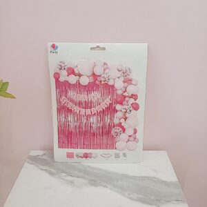 Cortina globo rosado
