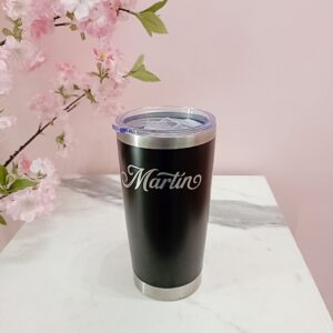 Termo rambler negro grabado laser 590ml