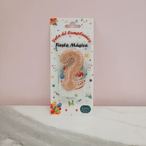Velas números escarchados