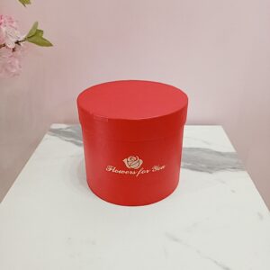 Caja roja peq. con flor