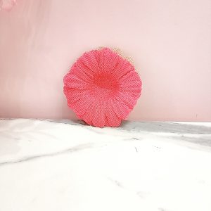 Flor coral / arena de tela